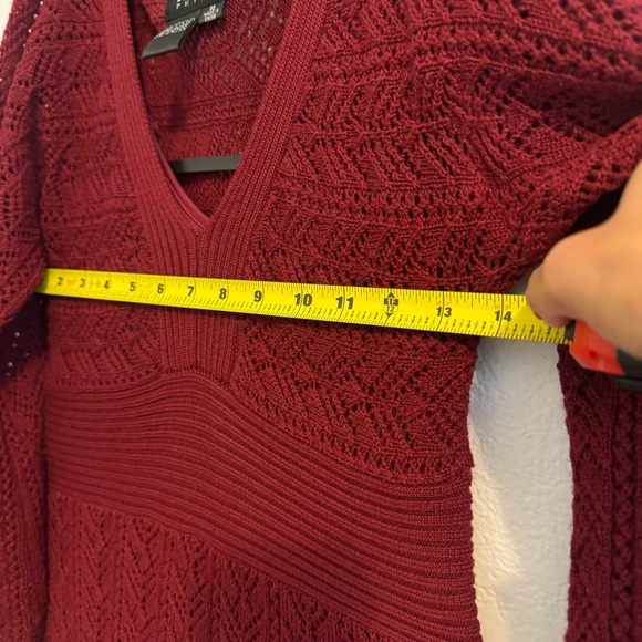 Adrianna Papell Knit 100% Merino Wool Lined Sweater Dress in Deep Red. S… - Picture 9 of 15